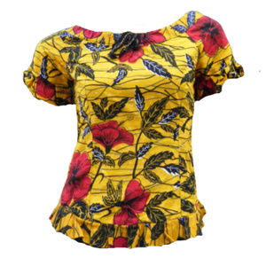 Waxcloth African Fitted and Peplum Shirt